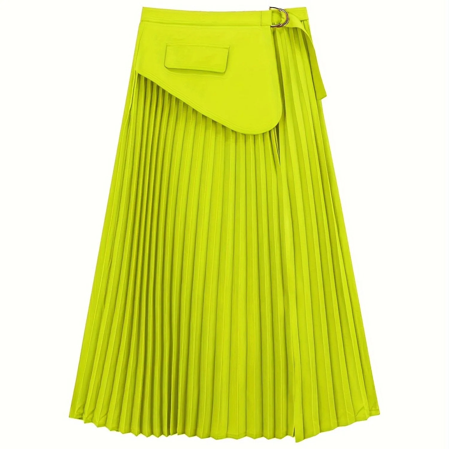 Fall/Winter Elegant Pleated High Waist Split Skirt