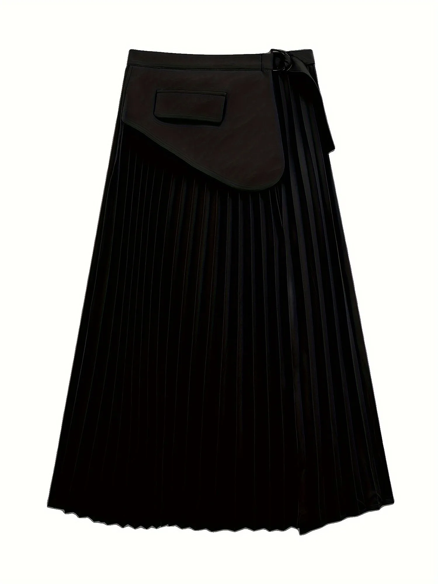 Fall/Winter Elegant Pleated High Waist Split Skirt