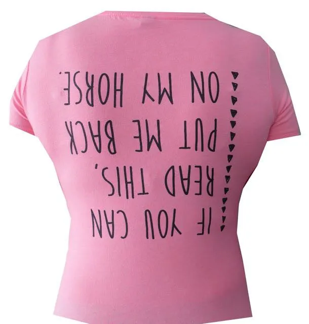 Favorite Tee | V-Neck | “Put Me Back on My Horse" Black
