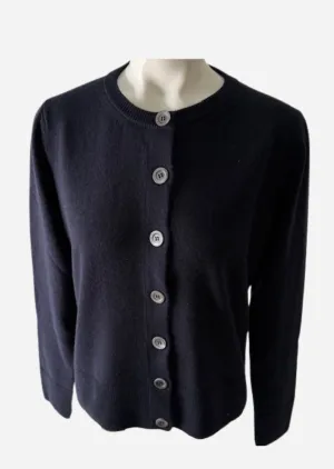 Gina Cashmere Cardigan in Navy| Incentive Cashmere