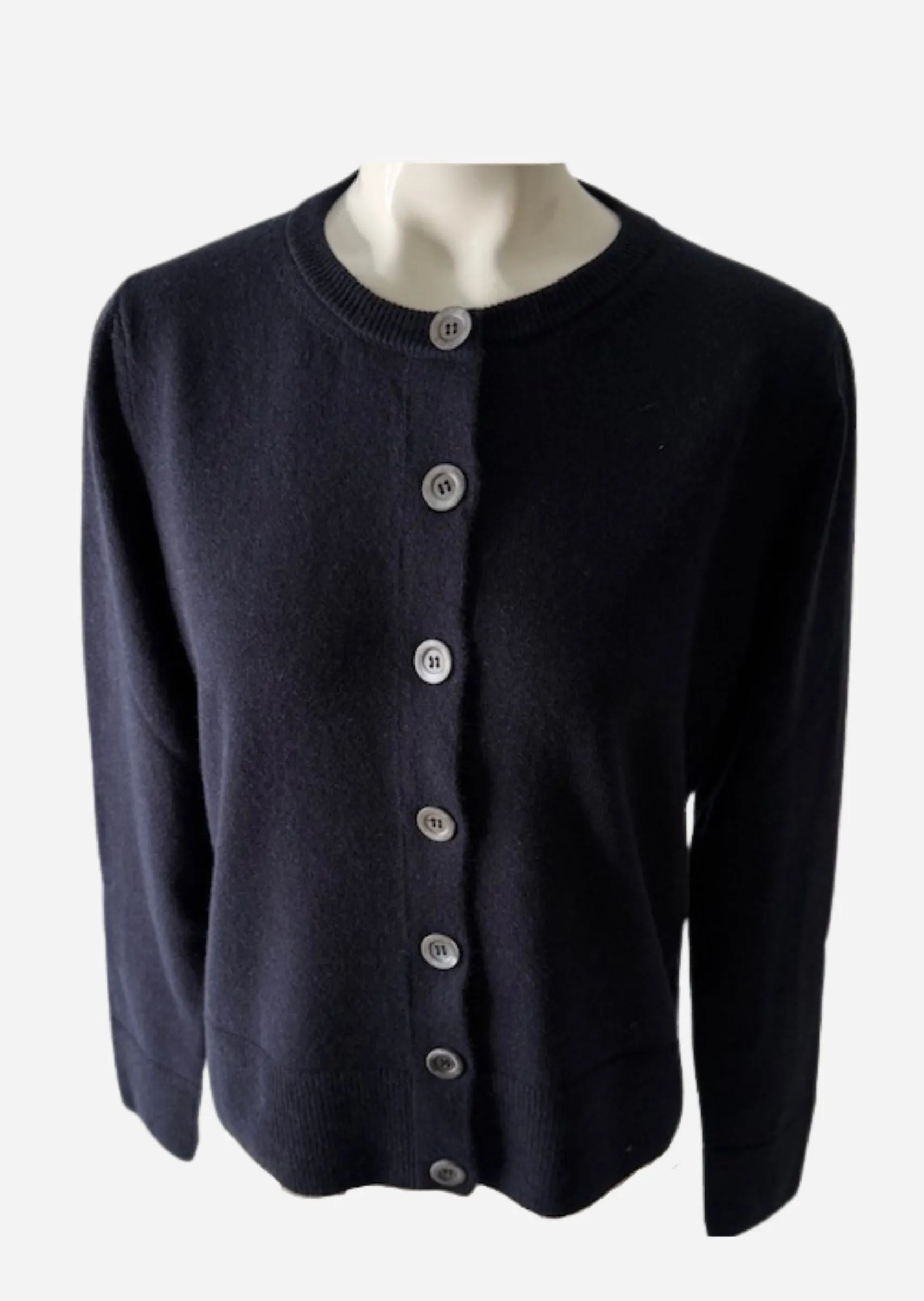 Gina Cashmere Cardigan in Navy| Incentive Cashmere
