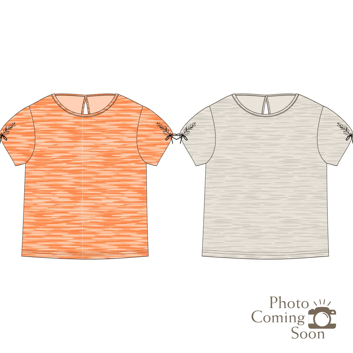Girls Tee (Gartherised Sleeves) (Pack of 2)