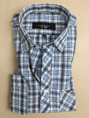 Grey Checks Formal Dress Shirt For Men MFS82