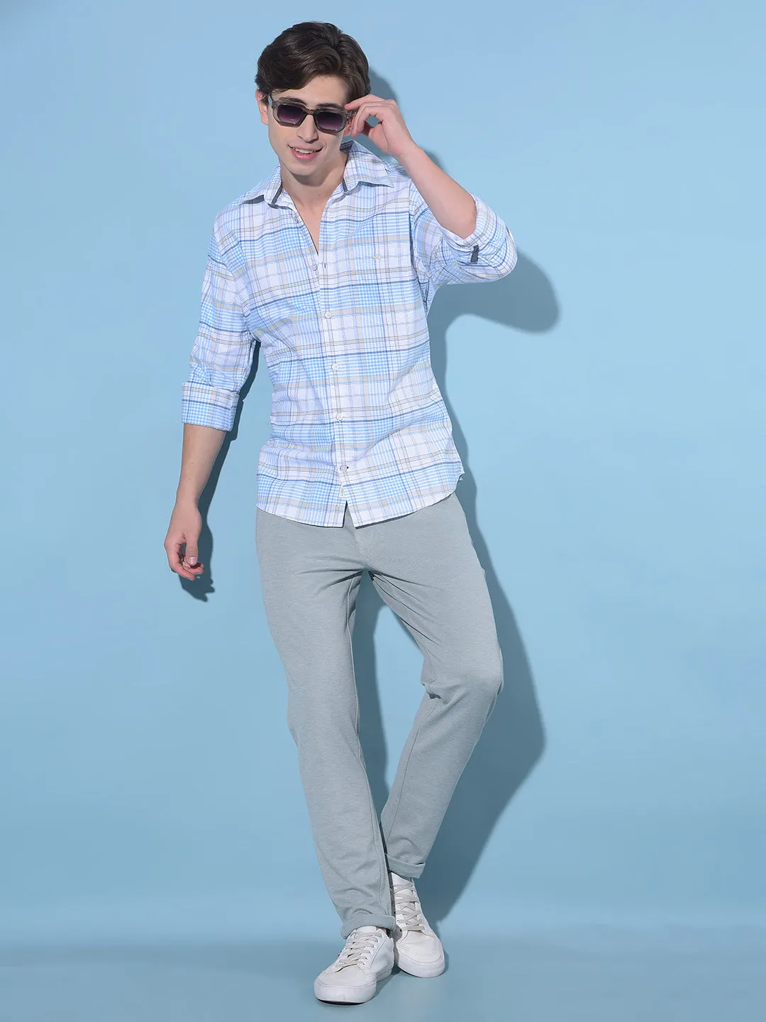 Grey Dobby Trousers