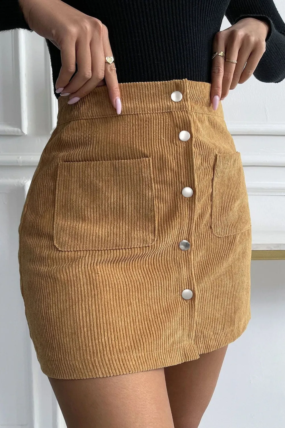 'Hermione' Corduroy High Rise Skirt (4 COLORS)