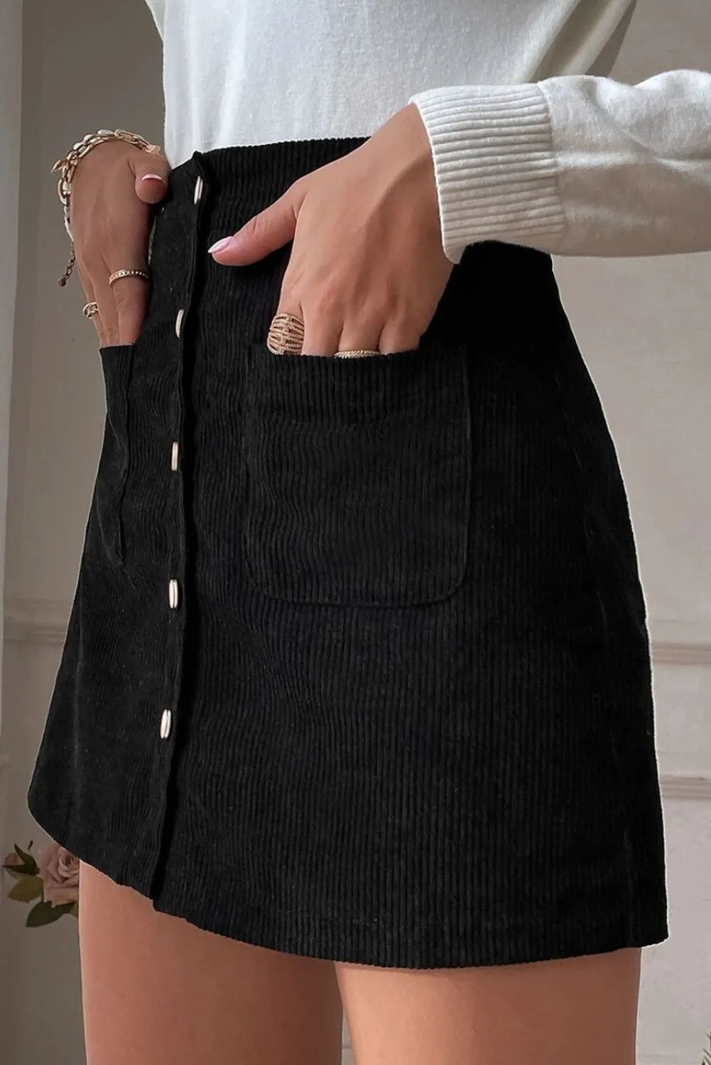 'Hermione' Corduroy High Rise Skirt (4 COLORS)