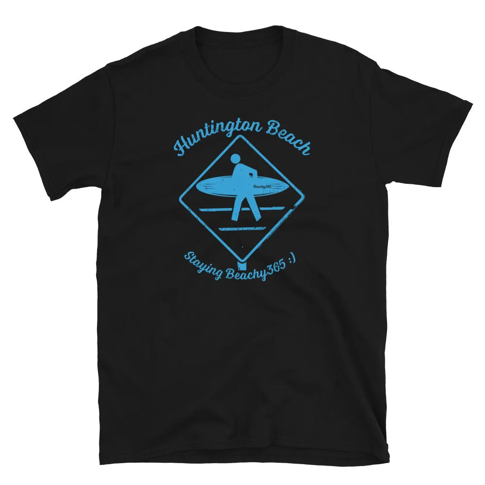 Huntington Beach Vintage Surfer Crossing Tee