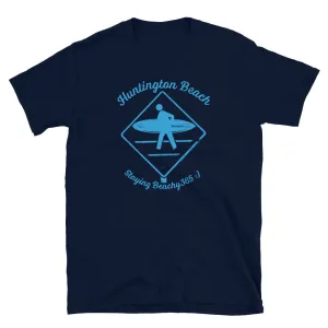 Huntington Beach Vintage Surfer Crossing Tee