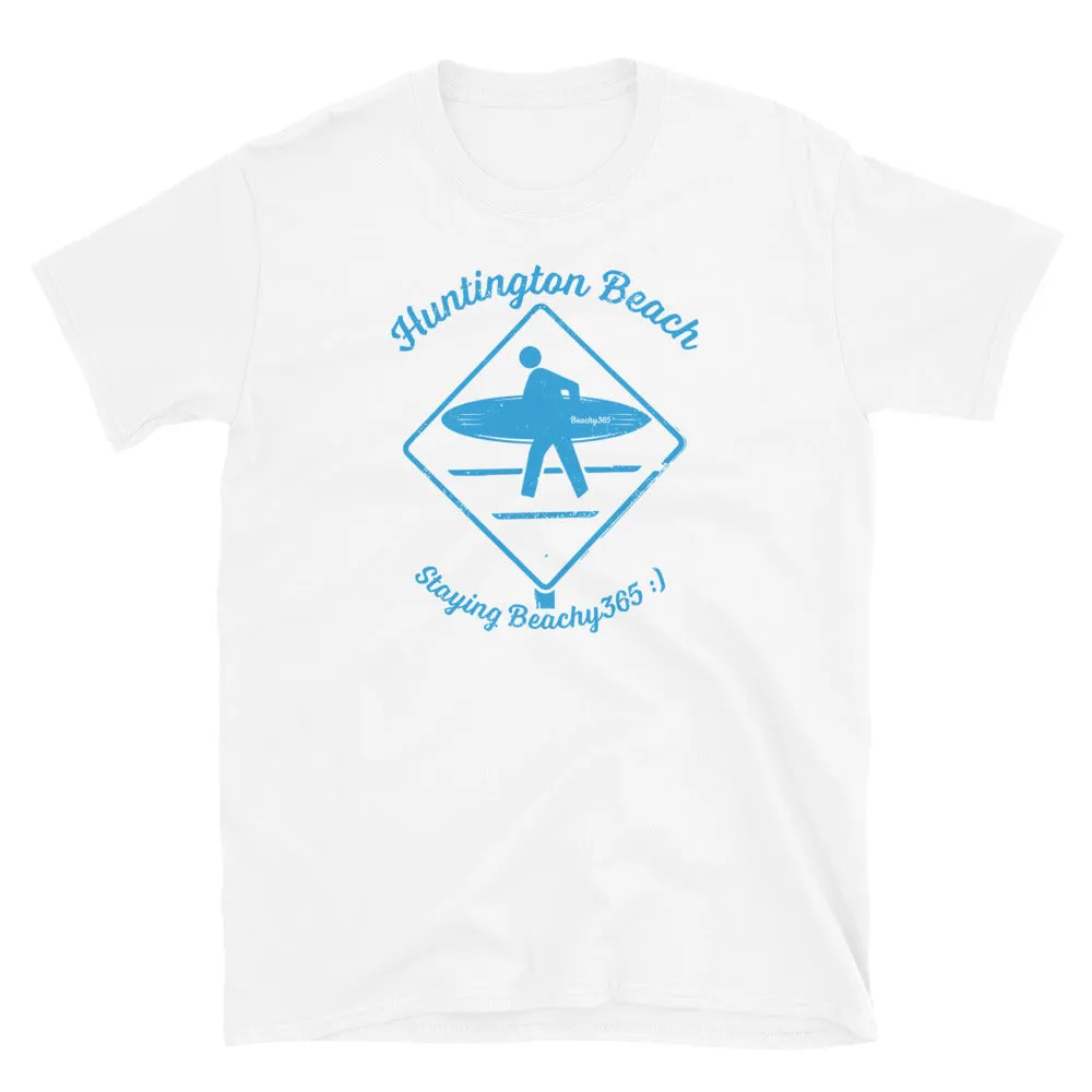 Huntington Beach Vintage Surfer Crossing Tee