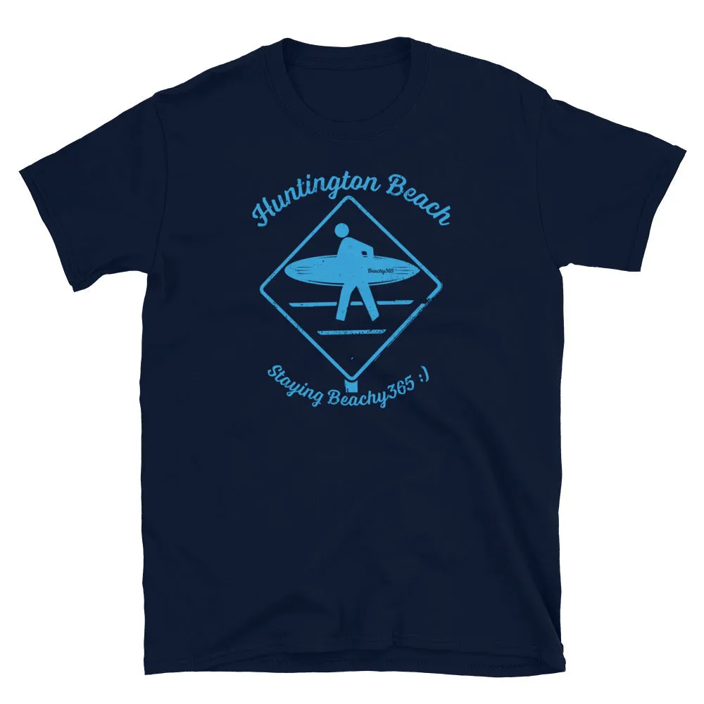 Huntington Beach Vintage Surfer Crossing Tee