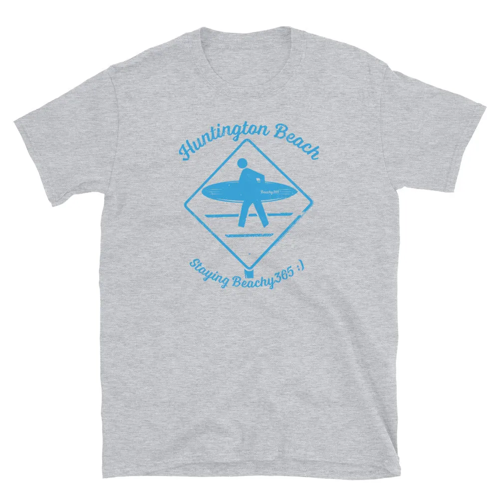 Huntington Beach Vintage Surfer Crossing Tee