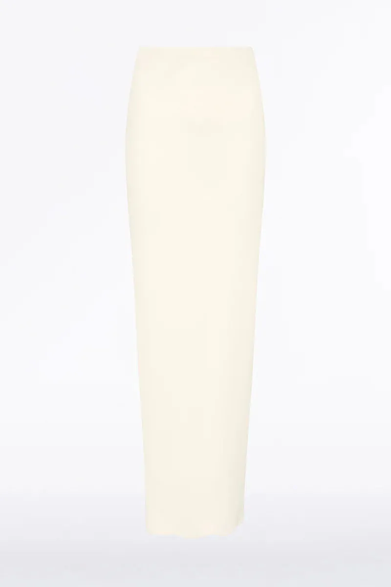 Ivory Crepe Bias Skirt