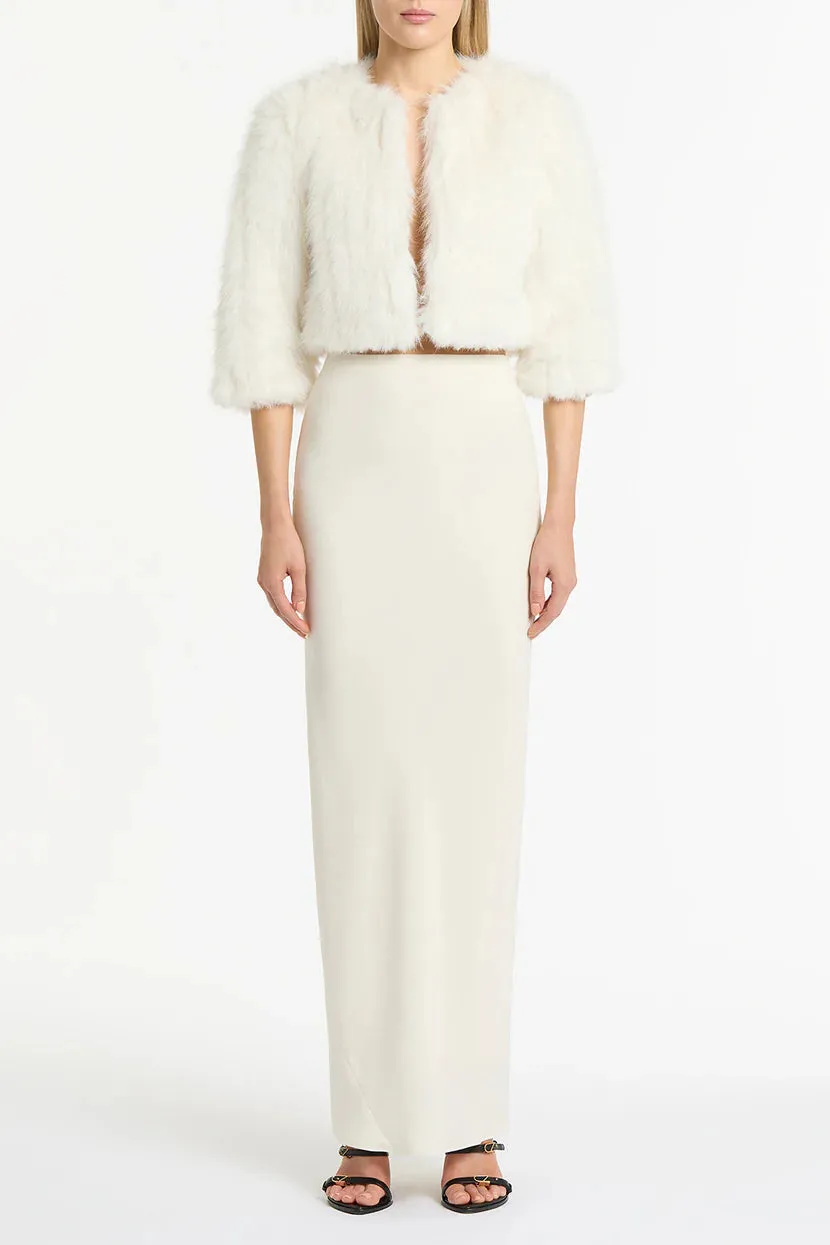 Ivory Crepe Bias Skirt