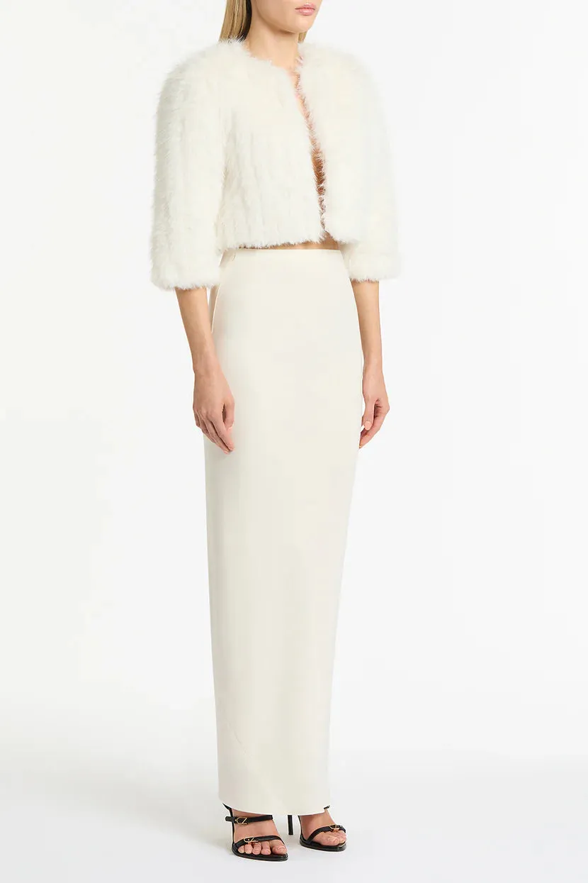 Ivory Crepe Bias Skirt