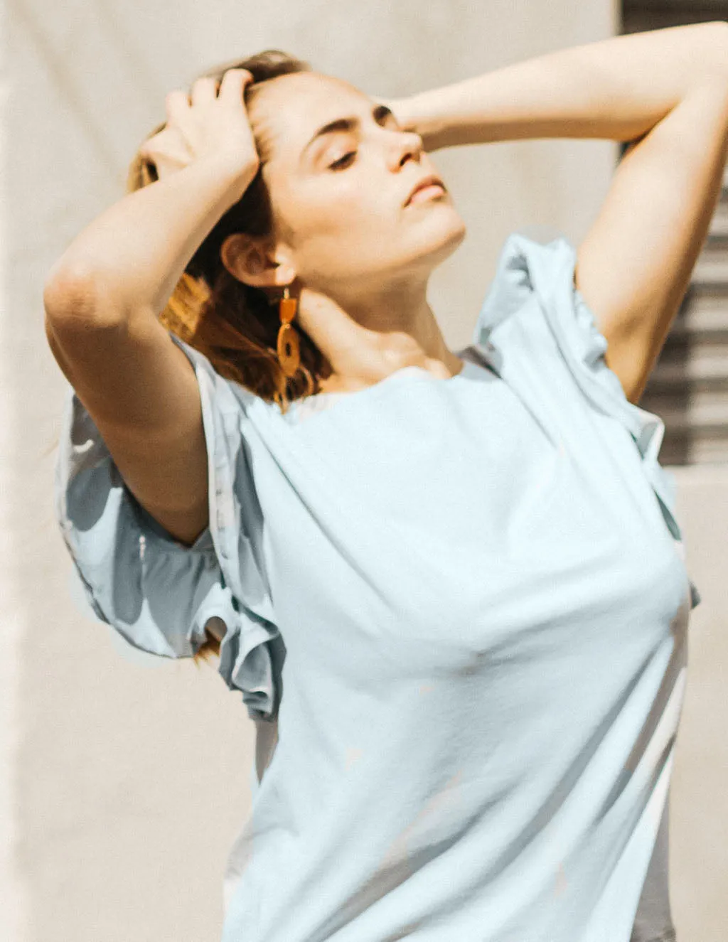 KARA relaxed top in Ballad Blue
