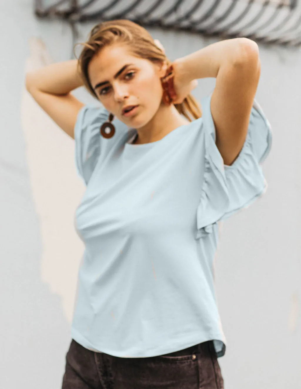 KARA relaxed top in Ballad Blue