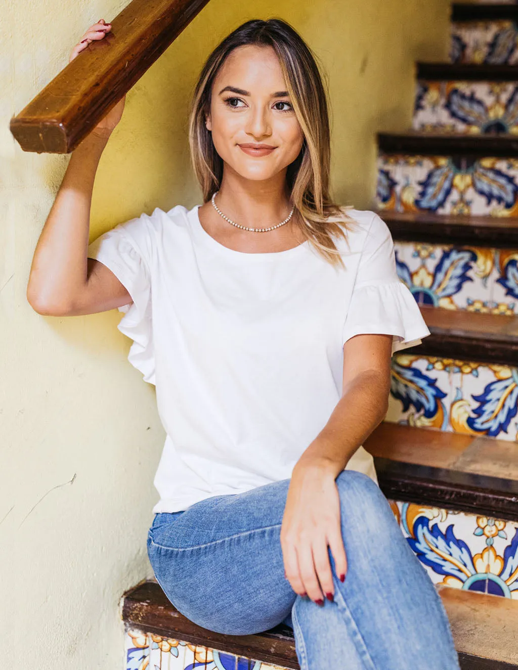 KARA relaxed top in White