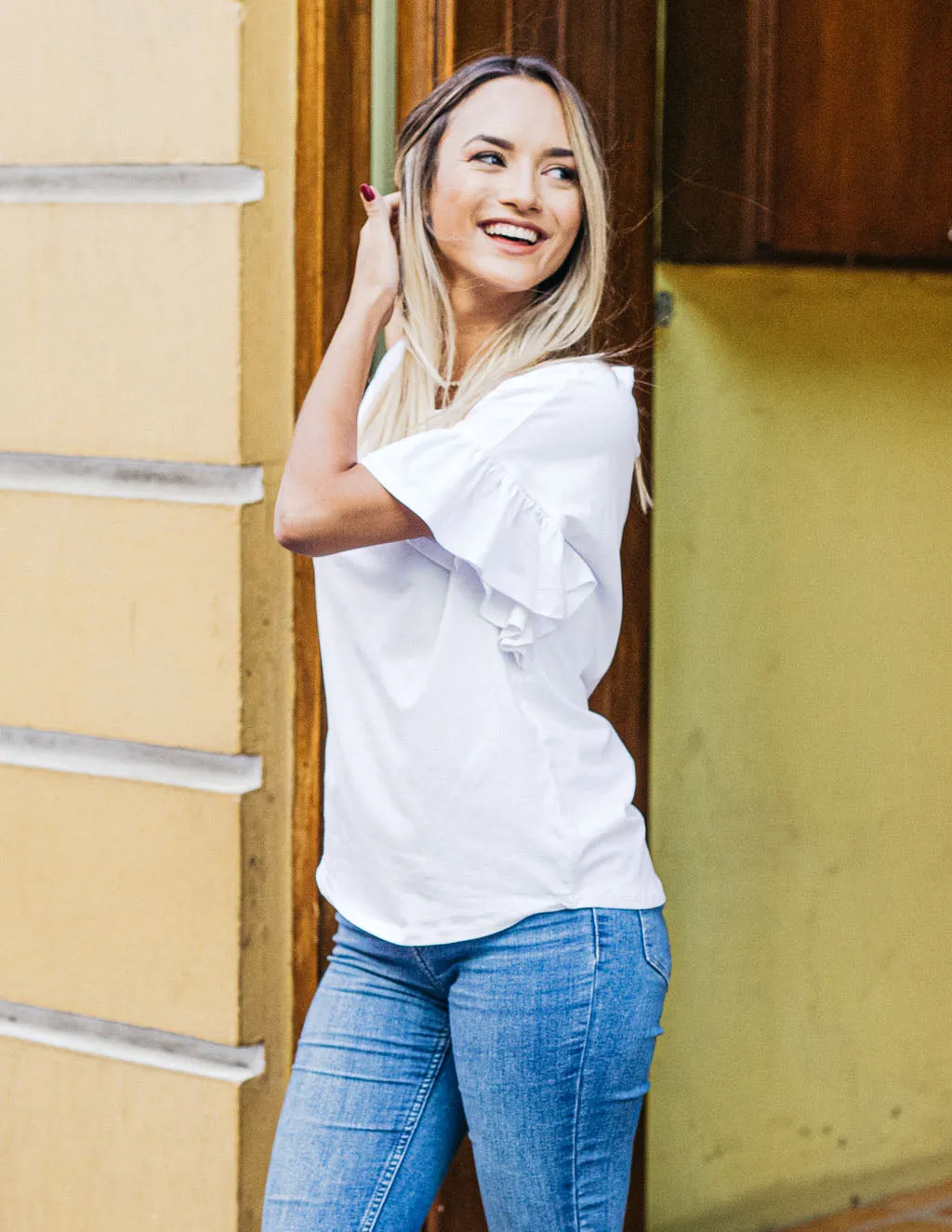 KARA relaxed top in White