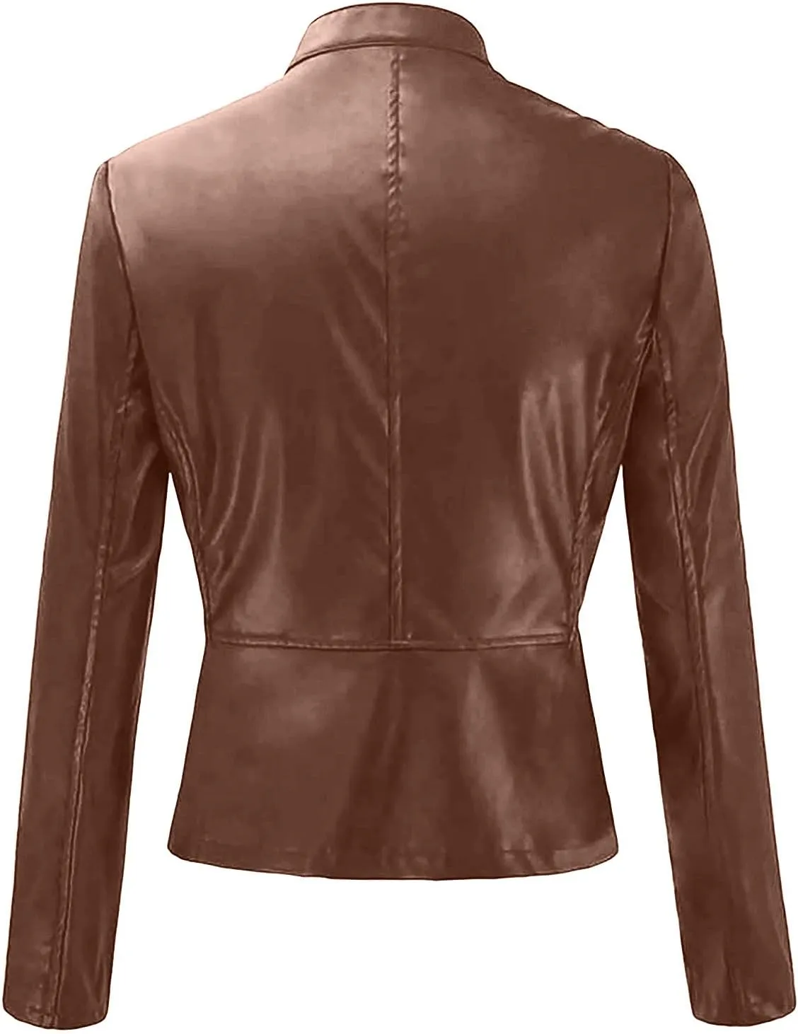 Kuluzego Womens Cardigan Front Coat Baby Tees Jacket Outerwear for Women Long Sleeve Faux Leather Fall Winter Coat 2025 Y2K