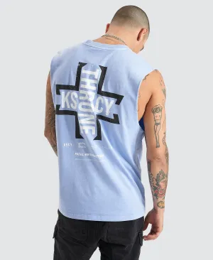Lamont Relaxed Fit Muscle Pigment Kentucky Blue