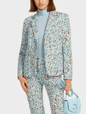 Marc Cain Collections Printed Blue Blazer UC 34.01 J04 COL 314