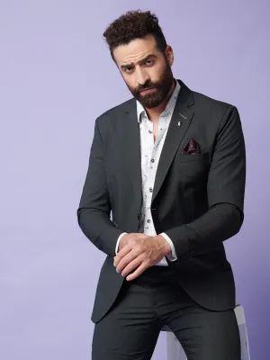 Men In Black Striped Blazer