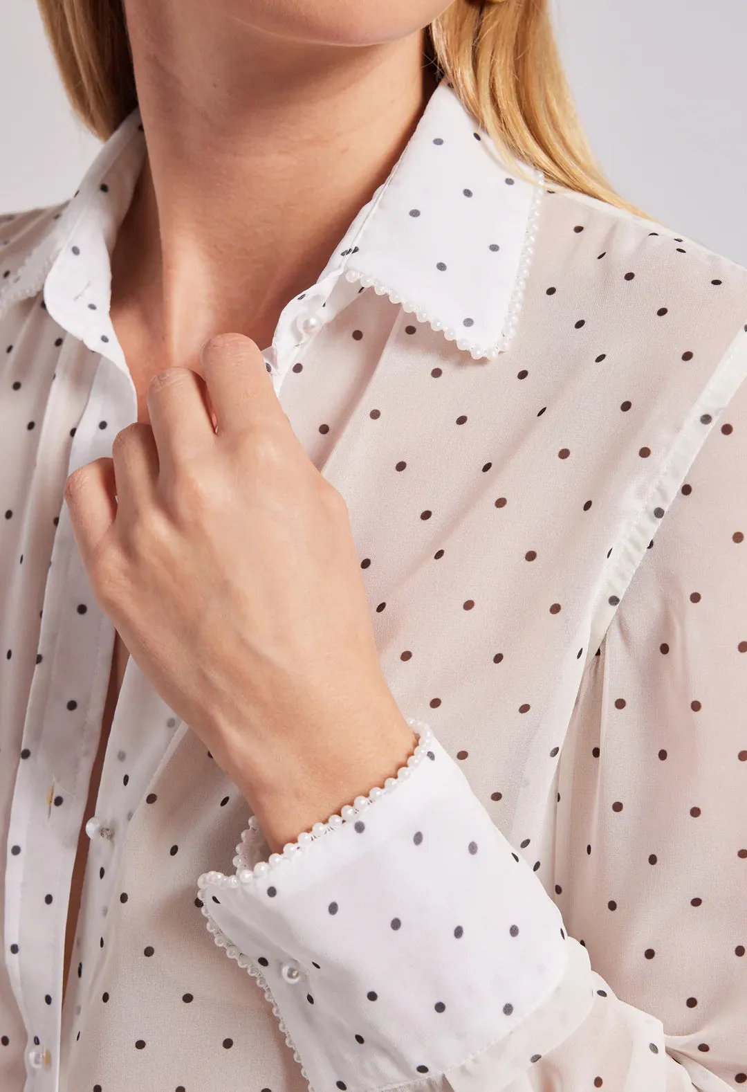 Mercy Polka Dot Georgette Shirt