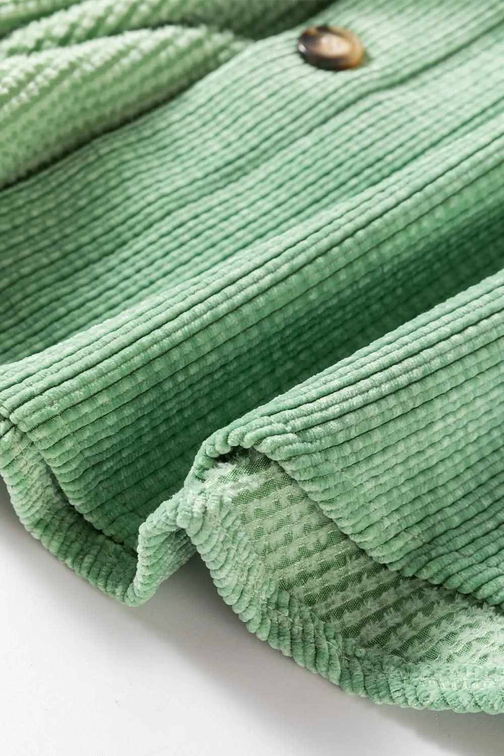 Mist green corduroy shacket