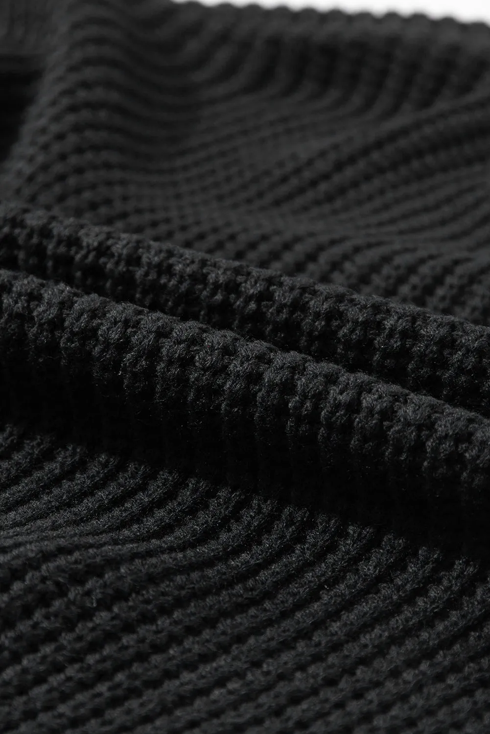 Parchment Cable Knit Sleeve Drop Shoulder Sweater (Copy)