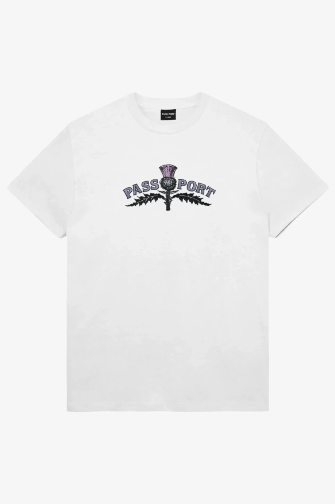 PASS~PORT THISTLE EMBROIDERY TEE - WHITE
