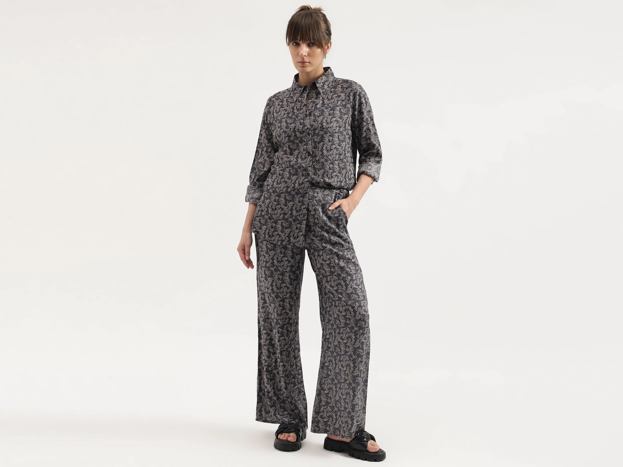 Printed Regular Fit Trousers