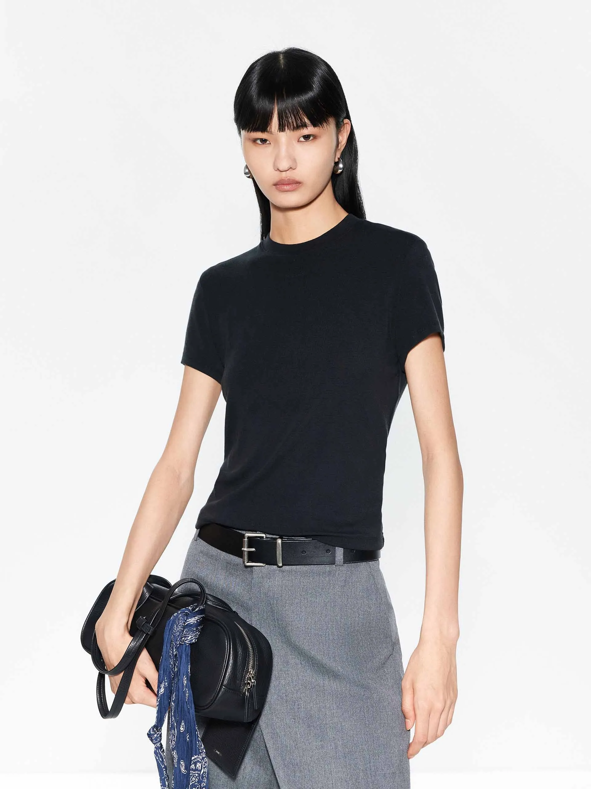 Pure Color Slim Fit T-shirt