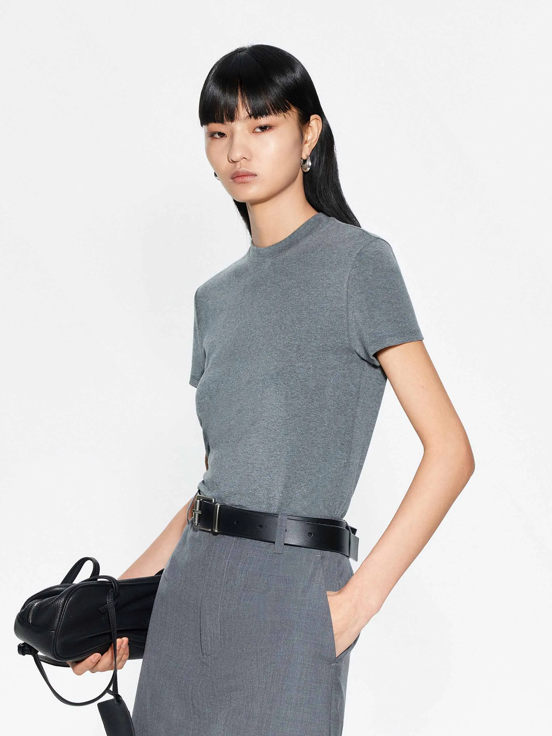 Pure Color Slim Fit T-shirt