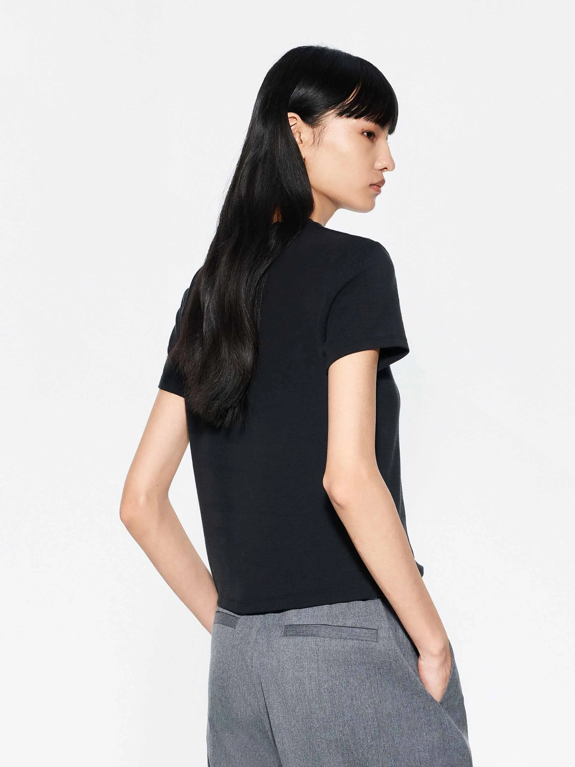 Pure Color Slim Fit T-shirt