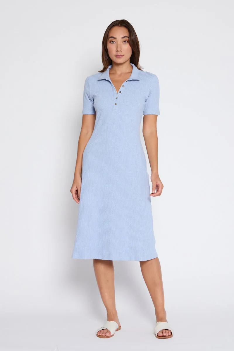 Rhianna Polo Dress Blue Marle