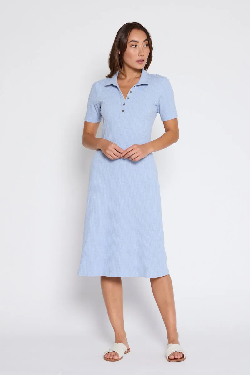 Rhianna Polo Dress Blue Marle