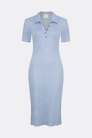 Rhianna Polo Dress Blue Marle