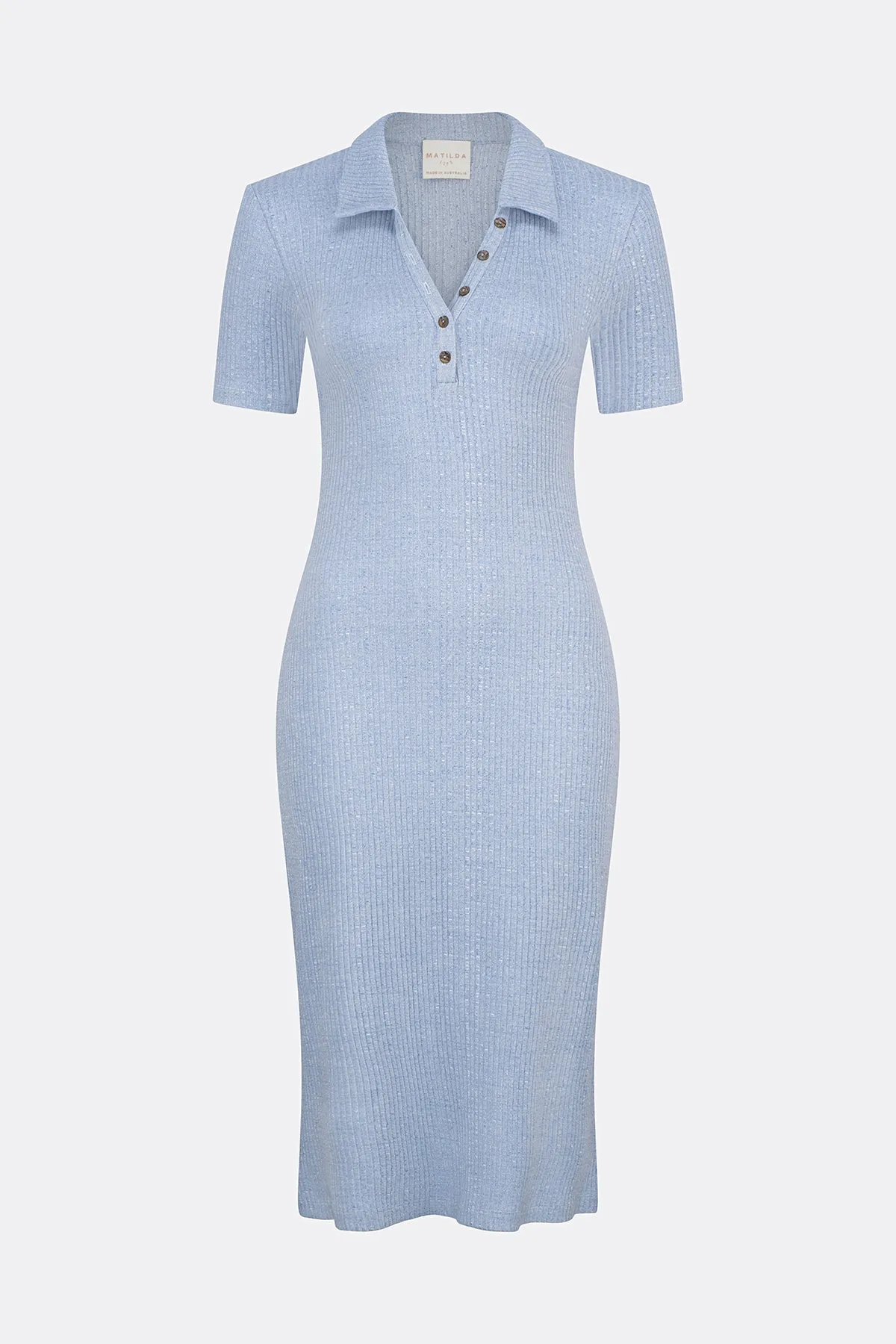 Rhianna Polo Dress Blue Marle