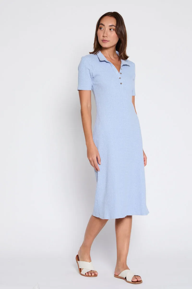 Rhianna Polo Dress Blue Marle