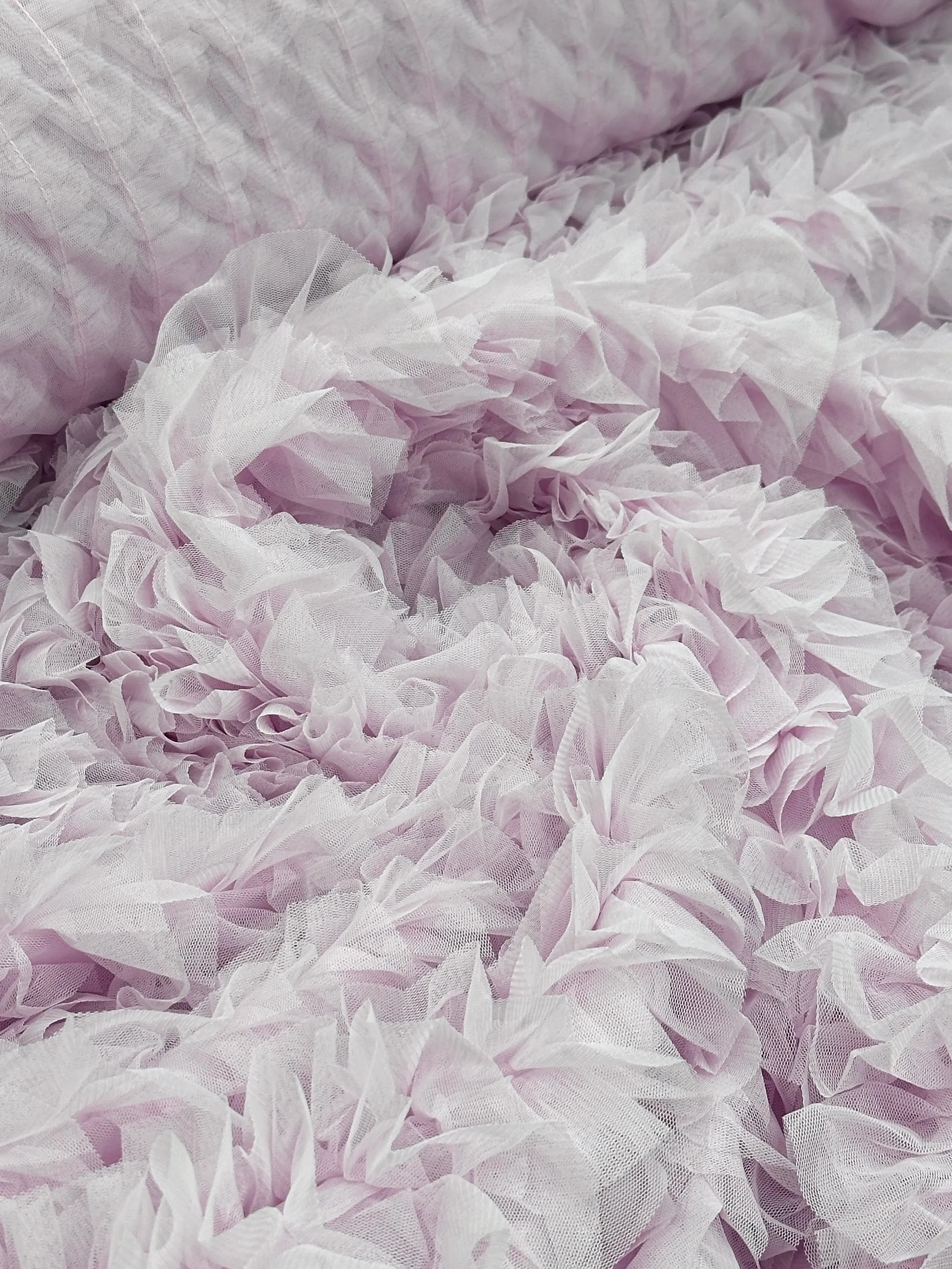 Ruffled Tulle Frill - light pink