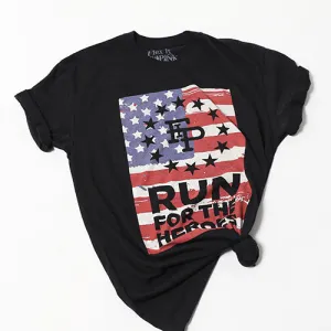 Run For The Heroes Flag T-Shirt