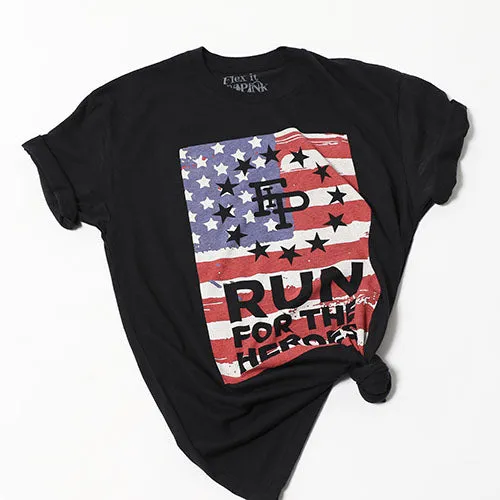 Run For The Heroes Flag T-Shirt