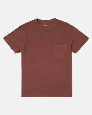 RVCA Pigment Pocket Tee - Oxblood Red