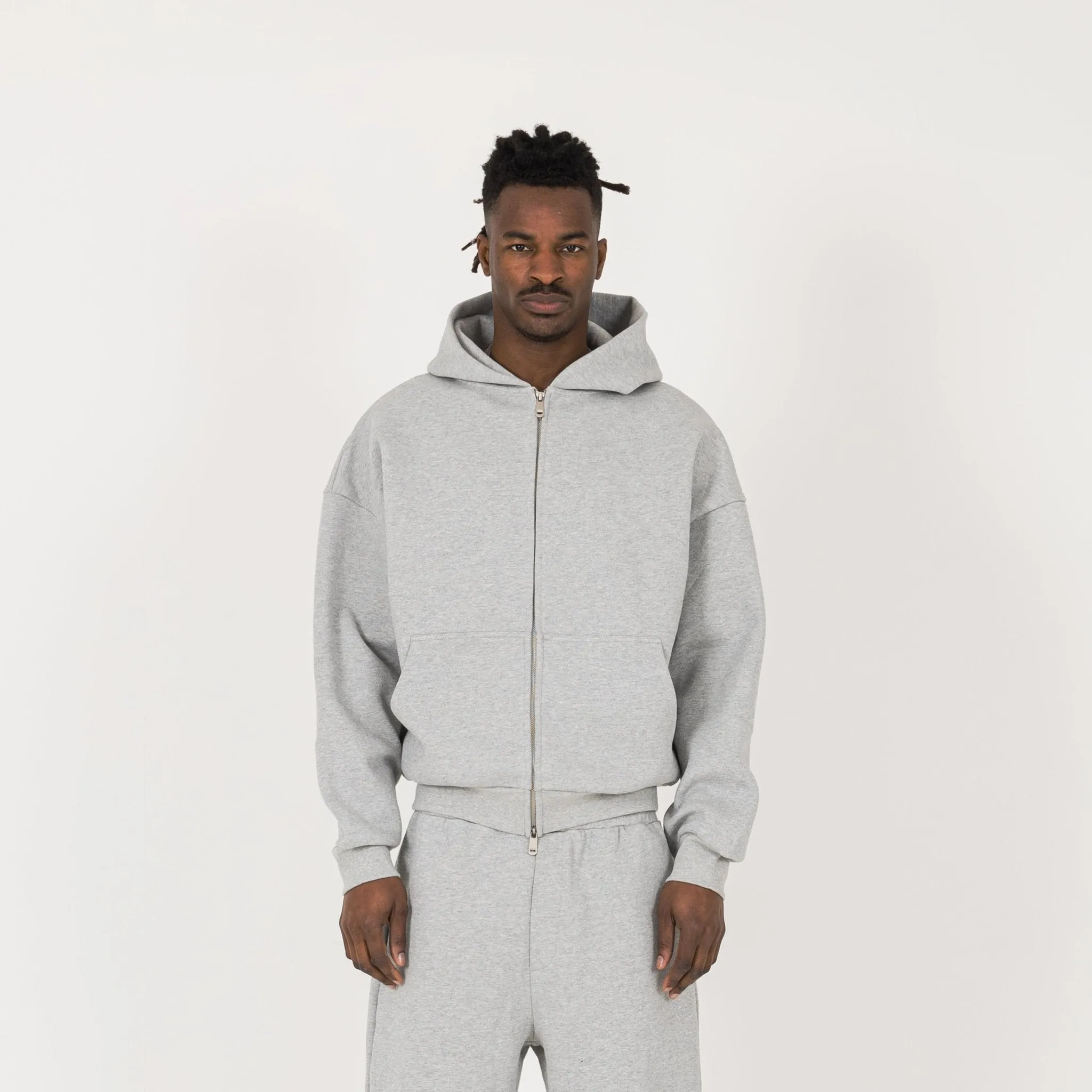 Sculpt Zip Hoodie - Slate Marl