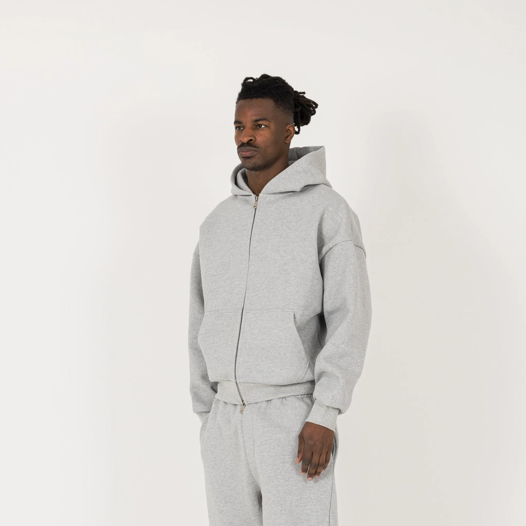Sculpt Zip Hoodie - Slate Marl