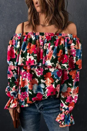 Shine From Within Floral Off Shoulder Blouse