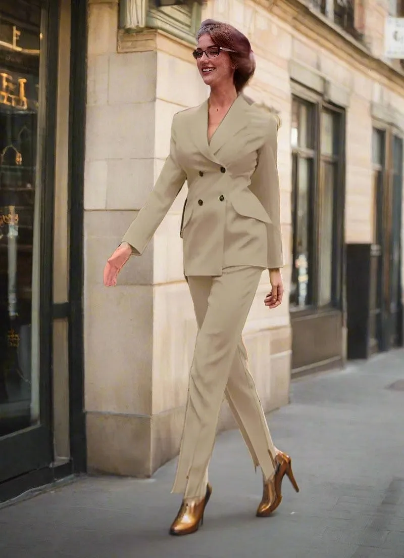 Sophisticated and Modern Women Two-Piece Pant Suit Set Custom Size Supported