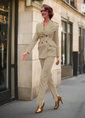 Sophisticated and Modern Women Two-Piece Pant Suit Set Custom Size Supported