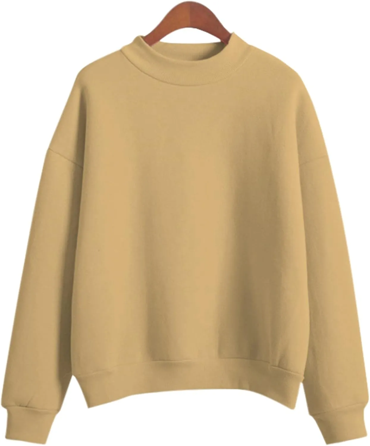Sweatshirts for Women 2024 Solid Turtleneck Long Sleeve Pullover Tops Casual Comfy Fall Winter Fashion Clothes