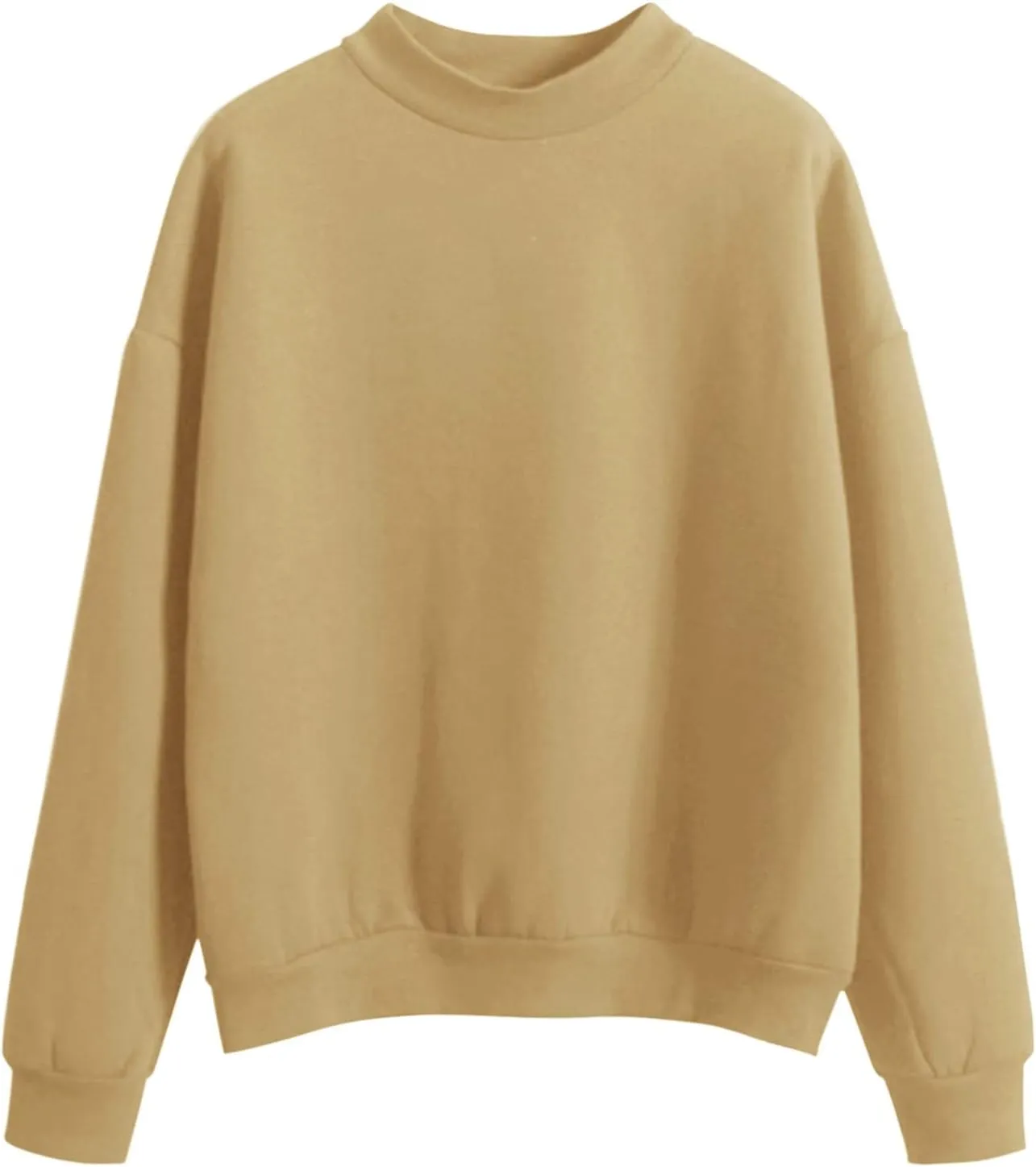 Sweatshirts for Women 2024 Solid Turtleneck Long Sleeve Pullover Tops Casual Comfy Fall Winter Fashion Clothes